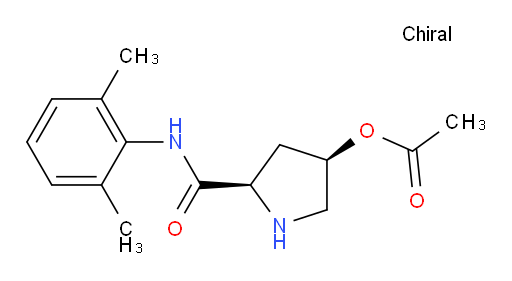 (3R,5R)-5-((2,6-dimethylphenyl)carbamoyl)pyrrolidin-3-yl acetate
