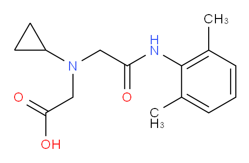 2-(cyclopropyl(2-((2,6-dimethylphenyl)amino)-2-oxoethyl)amino)acetic acid