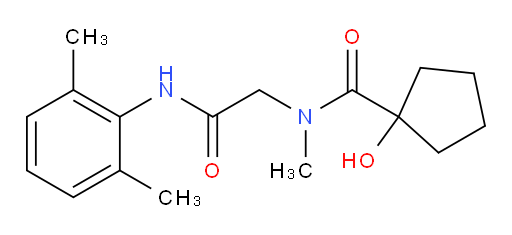 N-(2-((2,6-dimethylphenyl)amino)-2-oxoethyl)-1-hydroxy-N-methylcyclopentanecarboxamide