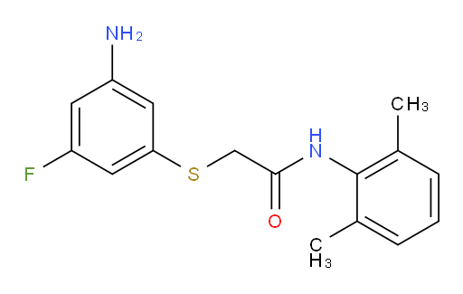 2-((3-amino-5-fluorophenyl)thio)-N-(2,6-dimethylphenyl)acetamide