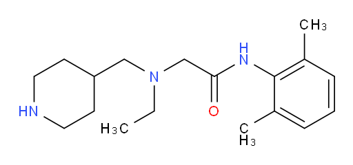 N-(2,6-dimethylphenyl)-2-(ethyl(piperidin-4-ylmethyl)amino)acetamide