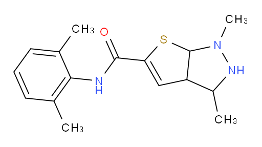 N-(2,6-dimethylphenyl)-1,3-dimethyl-2,3,3a,6a-tetrahydro-1H-thieno[2,3-c]pyrazole-5-carboxamide