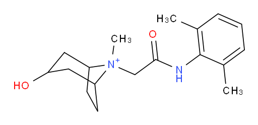 8-(2-((2,6-dimethylphenyl)amino)-2-oxoethyl)-3-hydroxy-8-methyl-8-azabicyclo[3.2.1]octan-8-ium
