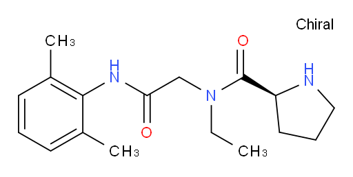 (S)-N-(2-((2,6-dimethylphenyl)amino)-2-oxoethyl)-N-ethylpyrrolidine-2-carboxamide