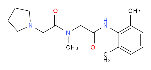 N-(2-((2,6-dimethylphenyl)amino)-2-oxoethyl)-N-methyl-2-(pyrrolidin-1-yl)acetamide