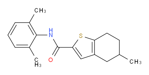 N-(2,6-dimethylphenyl)-5-methyl-4,5,6,7-tetrahydrobenzo[b]thiophene-2-carboxamide