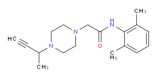 2-(4-(but-3-yn-2-yl)piperazin-1-yl)-N-(2,6-dimethylphenyl)acetamide