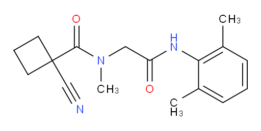1-cyano-N-(2-((2,6-dimethylphenyl)amino)-2-oxoethyl)-N-methylcyclobutanecarboxamide