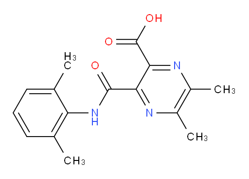 3-((2,6-dimethylphenyl)carbamoyl)-5,6-dimethylpyrazine-2-carboxylic acid
