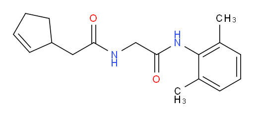 2-(cyclopent-2-en-1-yl)-N-(2-((2,6-dimethylphenyl)amino)-2-oxoethyl)acetamide