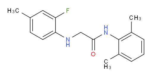 N-(2,6-dimethylphenyl)-2-((2-fluoro-4-methylphenyl)amino)acetamide