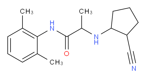 2-((2-cyanocyclopentyl)amino)-N-(2,6-dimethylphenyl)propanamide