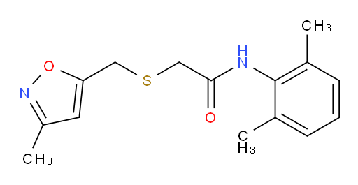 N-(2,6-dimethylphenyl)-2-(((3-methylisoxazol-5-yl)methyl)thio)acetamide