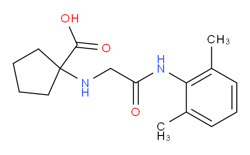 1-((2-((2,6-dimethylphenyl)amino)-2-oxoethyl)amino)cyclopentanecarboxylic acid