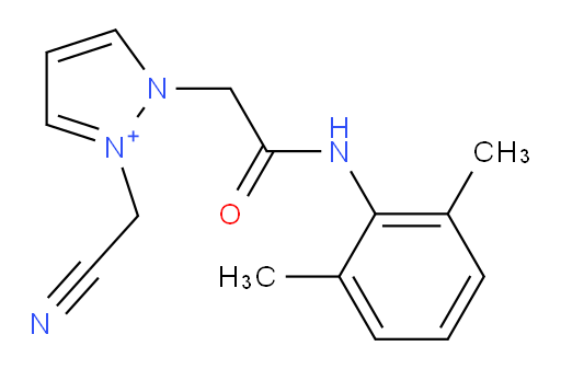 2-(cyanomethyl)-1-(2-((2,6-dimethylphenyl)amino)-2-oxoethyl)-1H-pyrazol-2-ium