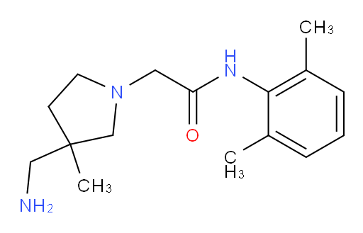 2-(3-(aminomethyl)-3-methylpyrrolidin-1-yl)-N-(2,6-dimethylphenyl)acetamide