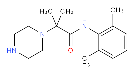N-(2,6-dimethylphenyl)-2-methyl-2-(piperazin-1-yl)propanamide
