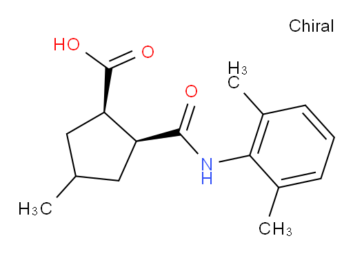 (1R,2S)-2-((2,6-dimethylphenyl)carbamoyl)-4-methylcyclopentanecarboxylic acid