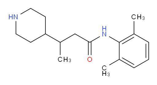 N-(2,6-dimethylphenyl)-3-(piperidin-4-yl)butanamide
