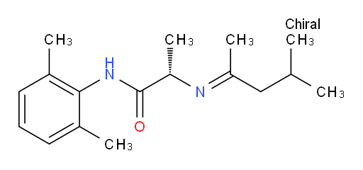 (S,E)-N-(2,6-dimethylphenyl)-2-((4-methylpentan-2-ylidene)amino)propanamide