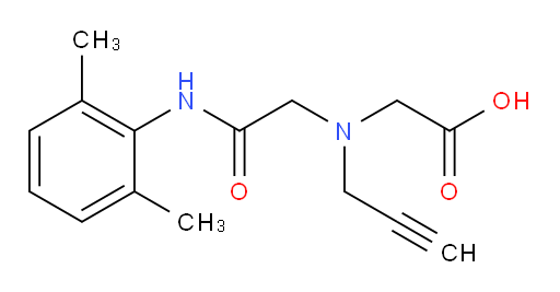 2-((2-((2,6-dimethylphenyl)amino)-2-oxoethyl)(prop-2-yn-1-yl)amino)acetic acid
