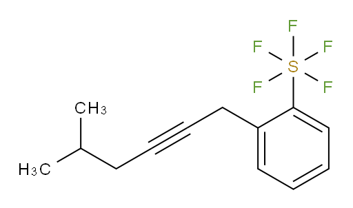 2-(5-methylhex-2-yn-1-yl)(pentafluoromercapto)benzene