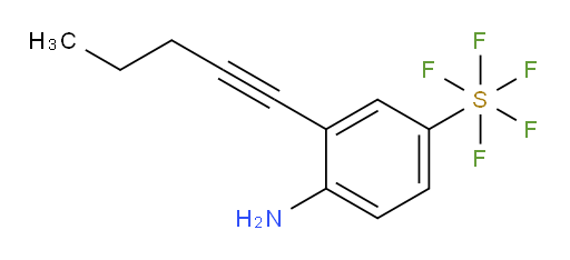 4-amino-3-(pent-1-yn-1-yl)(pentafluoromercapto)benzene