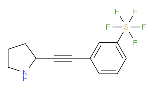 3-(pyrrolidin-2-ylethynyl)(pentafluoromercapto)benzene