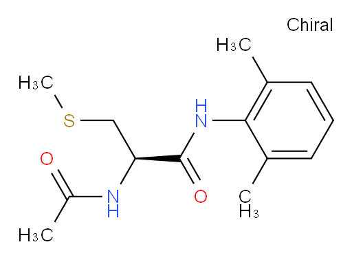 (R)-2-acetamido-N-(2,6-dimethylphenyl)-3-(methylthio)propanamide