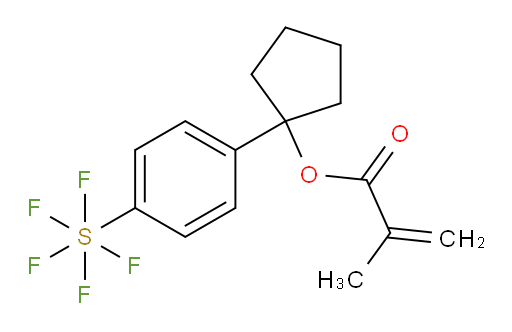 1-(4-(pentafluoromercapto)phenyl)cyclopentyl methacrylate