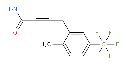 4-(5-(pentafluoromercapto)-2-methylphenyl)but-2-ynamide