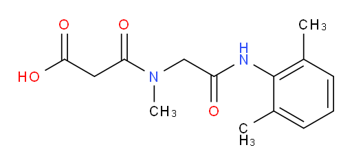 3-((2-((2,6-dimethylphenyl)amino)-2-oxoethyl)(methyl)amino)-3-oxopropanoic acid