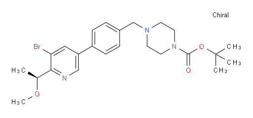 (S)-tert-butyl 4-(4-(5-bromo-6-(1-methoxyethyl)pyridin-3-yl)benzyl)piperazine-1-carboxylate