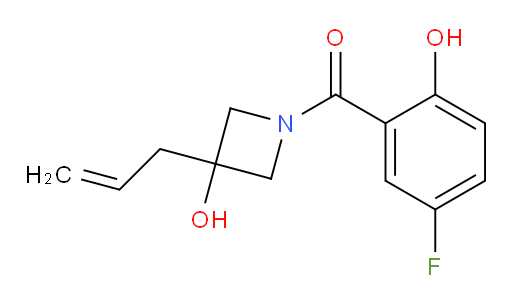 (3-allyl-3-hydroxyazetidin-1-yl)(5-fluoro-2-hydroxyphenyl)methanone