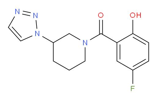 (3-(1H-1,2,3-triazol-1-yl)piperidin-1-yl)(5-fluoro-2-hydroxyphenyl)methanone