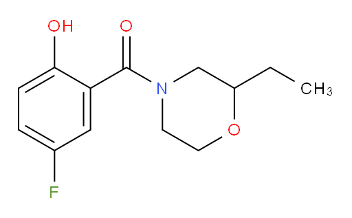 (2-ethylmorpholino)(5-fluoro-2-hydroxyphenyl)methanone
