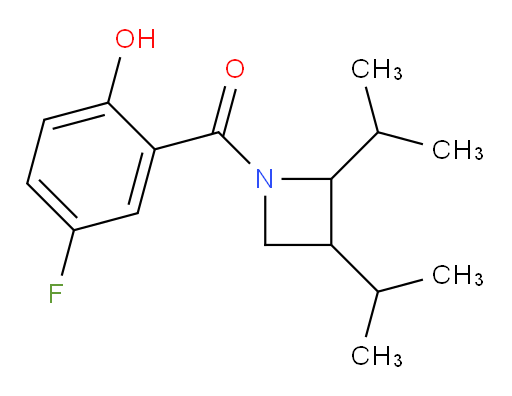 (2,3-diisopropylazetidin-1-yl)(5-fluoro-2-hydroxyphenyl)methanone