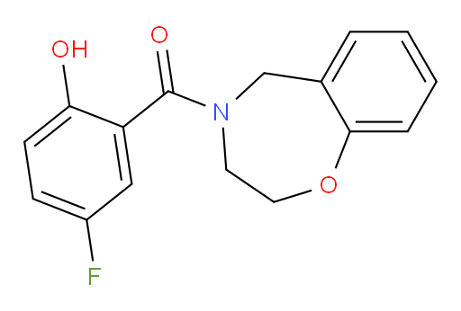 (2,3-dihydrobenzo[f][1,4]oxazepin-4(5H)-yl)(5-fluoro-2-hydroxyphenyl)methanone