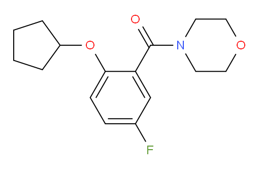 (2-(cyclopentyloxy)-5-fluorophenyl)(morpholino)methanone