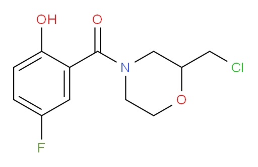 (2-(chloromethyl)morpholino)(5-fluoro-2-hydroxyphenyl)methanone