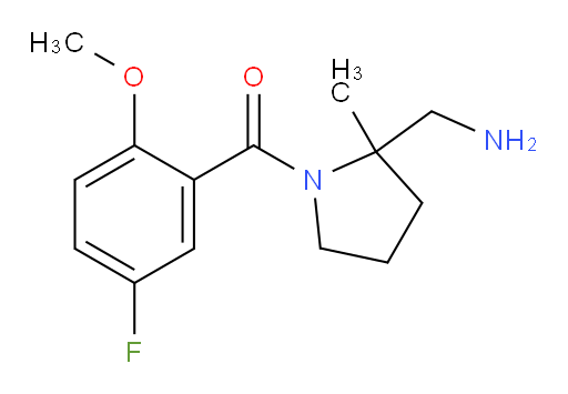 (2-(aminomethyl)-2-methylpyrrolidin-1-yl)(5-fluoro-2-methoxyphenyl)methanone
