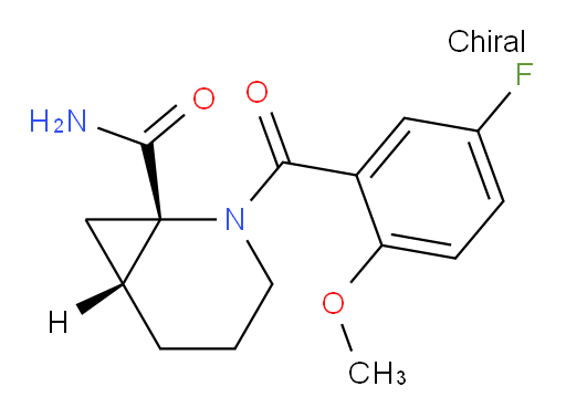(1S,6R)-2-(5-fluoro-2-methoxybenzoyl)-2-azabicyclo[4.1.0]heptane-1-carboxamide