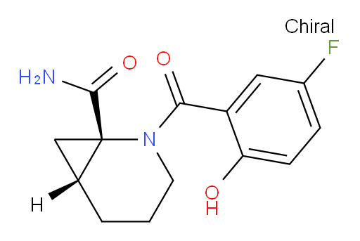 (1S,6R)-2-(5-fluoro-2-hydroxybenzoyl)-2-azabicyclo[4.1.0]heptane-1-carboxamide