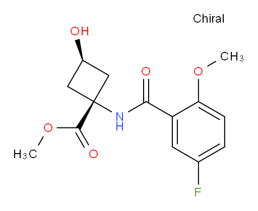 (1r,3r)-methyl 1-(5-fluoro-2-methoxybenzamido)-3-hydroxycyclobutanecarboxylate