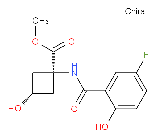 (1r,3r)-methyl 1-(5-fluoro-2-hydroxybenzamido)-3-hydroxycyclobutanecarboxylate