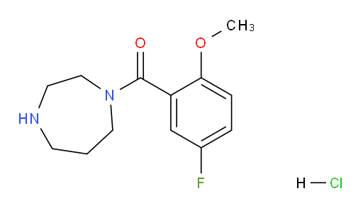 (1,4-diazepan-1-yl)(5-fluoro-2-methoxyphenyl)methanone hydrochloride