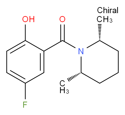 ((2R,6S)-2,6-dimethylpiperidin-1-yl)(5-fluoro-2-hydroxyphenyl)methanone