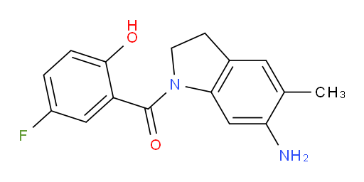 (6-amino-5-methylindolin-1-yl)(5-fluoro-2-hydroxyphenyl)methanone