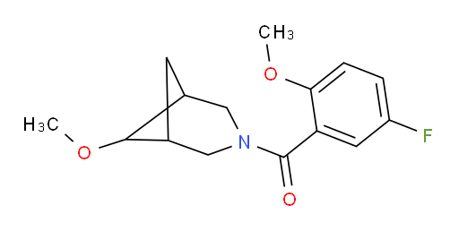 (5-fluoro-2-methoxyphenyl)(6-methoxy-3-azabicyclo[3.1.1]heptan-3-yl)methanone