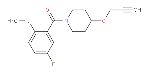 (5-fluoro-2-methoxyphenyl)(4-(prop-2-yn-1-yloxy)piperidin-1-yl)methanone